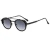 Nuevas gafas de sol retro europeas y americanas con montura ovalada de doble puente para hombre, gafas de sol de montura pequeña para mujer, de moda, transfronterizas 69364