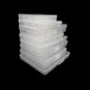 Nuevo juego de plástico PVC transparente caja de almacenamiento de trajes cinco rejillas tres rejillas caja de cebo caja de embalaje de anzuelos