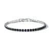 Pulseira Tennis Zircônia 4.0 Estilo Europeu e Americano com Fileira Única de Diamantes, Joia 18K Conservante de Cor, Mercadorias de Exportação Transfronteiriça Amazon Hip-Hop
