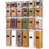 Caja de Almacenamiento para Cocina, Organizador de PP de Grado Alimenticio, Contenedor Transparente Hermético para Cereal Grano Arroz, Almacenamiento en Refrigerador y Despensa