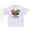 Suministro mayorista transfronterizo Chaopai de comercio exterior a 260g éxito de ventas BAPE cabeza de simio tiburón camiseta de manga corta 21