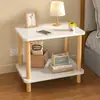 Mesita de noche, Escritorio pequeño de noche, Mesa cuadrada pequeña simple para casa de alquiler, Mesa lateral para sofá, Estante de almacenamiento doméstico simple para dormitorio
