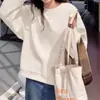 Sudadera de cuello redondo, nuevo modelo otoño/invierno 2026, estilo japonés y coreano, manga corta, suave y holgada, top versátil, chaqueta casual cómoda