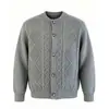 Transfronteiriço 2026 Inverno Novo Estilo Coreano Masculino Tamanho Grande Engrossado Quente Tricô Suéter Cardigan Casaco Top Masculino