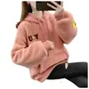 Suéter de diseño de comercio exterior europeo y americano para mujer, otoño e invierno, nuevo, forrado de felpa, engrosado, versátil, abrigo de lana de cordero para mujer, moda para mujer