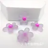 Flor translúcida luminosa de cinco pétalas flor de gelo flor de resina patch flor de gelo para DIY cola de creme capa de celular material para papelaria acessórios de cabelo
