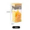 Frasco Sellado Cuadrado de Vidrio para Uso Doméstico, Adecuado para Almacenar Granos y Frutas Secas, Frasco de Almacenamiento de Vidrio de Borosilicato Alto, Frasco Sellado para Alimentos