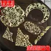 Adornos metálicos con forma de luna, largos, triangulares y con borde festoneado para accesorios de cabello DIY, tocados de novia y sombreros de disfraces tradicionales