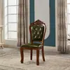 Mesa y Sillas de Madera Maciza Estilo Europeo para 8 Personas Mesa de Conferencias Rectangular Extensible 2m Mesa de Juego de Mesa Werewolf