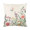 Funda de almohada estampada de la nueva serie floral y de pájaros de primavera de Temu para decoración de sala de estar y sofá del hogar, funda de cojín para dormitorio