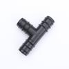 Conector en T para riego por goteo, tapón, riego de tierras de cultivo, PE, junta rápida, T reductora de 16, cabeza plana a presión, cabeza larga, tuerca de bloqueo, T