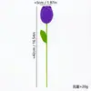Tulipa de Crochê em Lã Feita à Mão Cruzada Flor Tulipa de Tricô Presente de Feriado Flor Artificial Tulipa Venda por Atacado