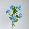 Flores Artificiais Realistas de Alta Qualidade com Hastes Longas, Hortênsia Bola de Neve de 5 Cabeças, Flores Falsas de Plástico para Casamento e Decoração de Casa