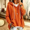 Anuo Desarrollado por Sí Mismo 2026 Ropa Europea y Americana para Mujer Estación Independiente de Amazon Sudadera con Capucha de Punto Waffle Holgada de Manga Larga Informal con Capucha