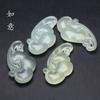 Pingente de Jade 23x 44mm Pingente Ruyi de Jade Natural