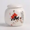 Miniatura Cerámica Pequeño Recipiente para Té Portátil Sellado Tarro de Almacenamiento para Polvo de Incienso y Ungüento, Caja de Empaque Vacía para Té Verde, Universal