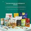 Sacos Stand-Up com Selagem de Oito Lados para Lanches e Ração Animal, Sacos de Embalagem Personalizados de Folha de Alumínio, Sacos a Vácuo de Formato Irregular para Nozes e Charque
