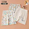 Pantalones Cortos Finos de Algodón para Niños, Ropa de Dormir para Bebé, Pantalones de 5 Puntos para Exteriores, Pantalones Cortos Deportivos Casuales de Algodón de Bambú para Niños en Verano