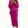 Moda Femenina Otoño/Invierno 2026 Nuevo Suéter de Punto Trenzado Estilo Europeo y Americano Amazon Conjunto de Vestido para Mujer