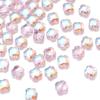 Lote de 30 cuentas sueltas de trébol de cuatro hojas con corte de color transparente, con agujero recto, para pulseras avanzadas de bricolaje, accesorios al por mayor