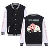 Spy X Family Casa de Brincar de Espião outono e inverno lazer com forro de fleece moletom plus size suéter de comércio exterior uniforme de beisebol