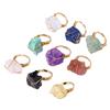 Venta Caliente Transfronteriza Anillo de Piedra Original de Cristal Natural Anillo Envolvente Chapado en Oro Cristal de Amatista Blanca Anillo Ajustable