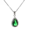 Collar con Colgante de Circonita en Forma de Lágrima para Mujer, Joyería Elegante y Sencilla de Cadena para Clavícula