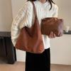 Bolsa de Pão Suede Macio Retrô para Mulheres 2026 Nova Primavera Popular Bolsa de Ombro de Grande Capacidade Bolsa Saco Fashion