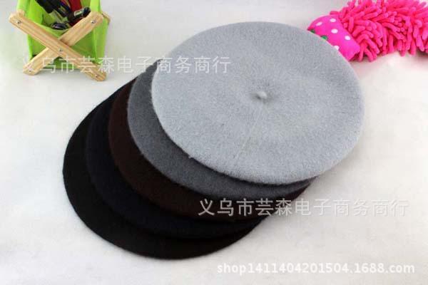 羊毛贝雷帽画家帽