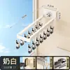 Tendedero Plegable para Ropa con Múltiples Pinzas, Secador de Calcetines para Montar en la Pared, Gadget Doméstico a Prueba de Viento para Secar Ropa Interior y Calcetines en el Balcón