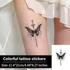 Item Quente Cruzado Tatuagem Adesiva Espada Sagrada Borboleta Design Inovador Retro Unissex Duradouro à Prova d'Água Braço Perna