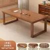 Escritorio de Madera Maciza para Sala de Estar, Escritorio Largo Grande, Mesa de Lectura y Estudio, Banco de Trabajo Doble para Computadora en Casa, Mesa Larga