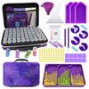 Juego de herramientas para pintar con diamantes, 60 unidades, nuevo embudo para punto de cruz con diamantes de imitación, placa de diamante, codo, bolígrafo, bolsa, accesorios