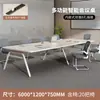 Mesa de conferência, mesa longa, mesa simples moderna pequena para recepção, escritório, reunião, treinamento, mesa grande para sala de conferências com cadeiras, mesa longa