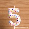 [Personalizável com Seu Próprio Design] Velas Digitais de Estrela de Cinco Pontas para Festas de Aniversário, Amazon, Shein, Transfronteiriço, Embalado Individualmente, Pintado