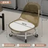 Taburete de Rueda Universal Acrílico Silencioso Polea Infantil Silla Pequeña Doméstico Extraíble Taburete con Ruedas para Sofá Taburete Bajo