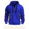 Sudadera con capucha y cinta para hombre Primavera y Otoño 2024, Jersey con múltiples bolsillos, Chaqueta de punto casual de moda para hombre