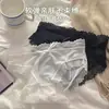 Calcinha de Renda com Laço Pure Desire Verão Fina Sexy Renda Cintura Média Seda Gelada Roupa Íntima Feminina Sem Costura Respirável