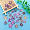 Accesorios de Pulsera Llavero Colgante de Aleación Flor de Cerezo Margarita Mezcla Caliente Transfronteriza 30 Aceite Morado