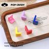Acessórios de miçangas com letras de furo grande DIY material artesanal miçangas de cores fofas miçangas de plástico corda de guarda-chuva chaveiro com miçangas pingente