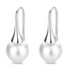 Gancho para oreja de perla de plata de ley 925 para mujer, sencillo, con todo tipo de combinaciones, ligero, lujoso, a la moda, elegante, joyería para las orejas de alta calidad.