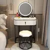 Penteadeira para Apartamento Pequeno, Mini Modelo Novo Tendência Estilo Ins, Mesa de Maquiagem Minimalista Moderna Luxo Leve Nórdico para Quarto