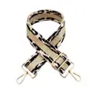 Nueva Correa Ancha de 5 cm con Estampado de Leopardo a Color y Línea Dorada, Accesorios para Bolsos, Correa Crossbody Larga, Correa Gruesa Acolchada para Aliviar el Peso