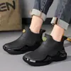 Botas de chuva esportivas unissex para atividades ao ar livre, antiderrapantes, com sola grossa, leves, impermeáveis e resistentes ao desgaste