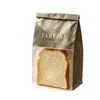 Bolsa de pan de molde personalizada con borde de alambre, bolsa de embalaje para alimentos horneados, bolsa de pan de molde estilo europeo a prueba de aceite y humedad, bolsa de fondo plano sellada por ocho lados