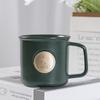 Taza Xingba Feng Bronce Bronce Cobre Esmalte Taza Sello de Cobre Taza de Agua Cerámica Logo Creativo Regalo de Apertura