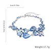 Pulsera transfronteriza europea y americana con forma de lágrima y diamantes, una pieza de joyería simple, elegante y de moda con un toque lujoso y de alta gama