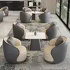 Mesa e 4 Cadeiras para Escritório de Vendas, Mesa de Negociação, Mesa de Reunião para Lobby de Negócios, Sofá de Recepção para Área de Descanso, Conjunto de Mesa e Cadeiras de Negociação