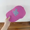 Chapéu Feminino de Verão Fino Secagem Rápida Respirável Chapéu de Sol Estilo Coreano Moda Versátil Boné Bordado com Letra Mostra Rosto Pequeno