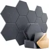 Painéis absorventes de som de fibra de poliéster para salas de piano, creches, salas audiovisuais e KTVs, decoração de parede especializada com isolamento acústico plano hexagonal